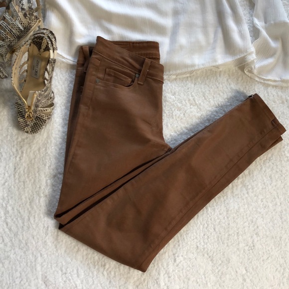 Paige Verdugo Leather-Look Coated Jeans - Picture 2 of 8